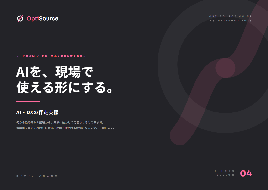 AI・DXの伴走支援の資料の表紙