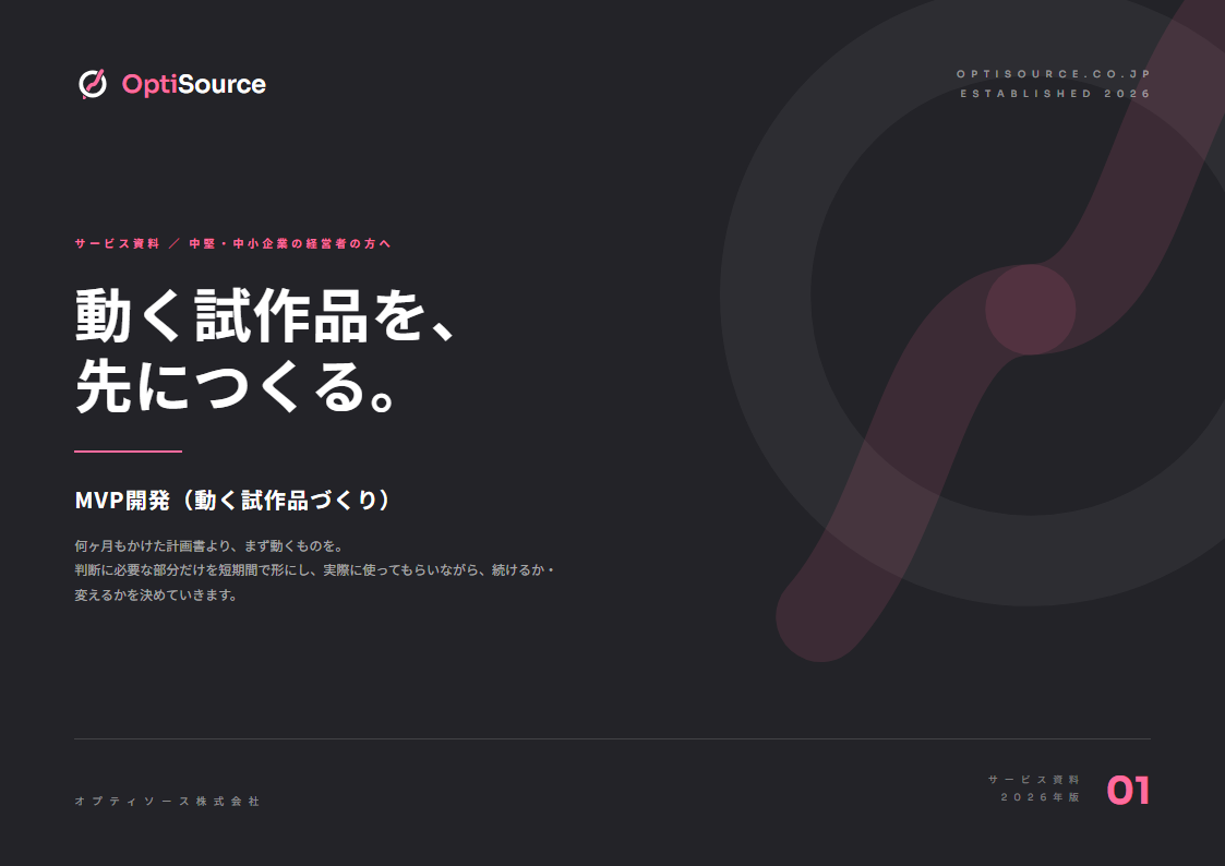 動く試作品づくり（MVP開発）の資料の表紙